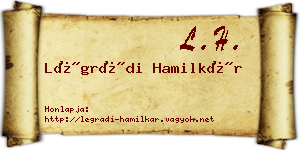 Légrádi Hamilkár névjegykártya